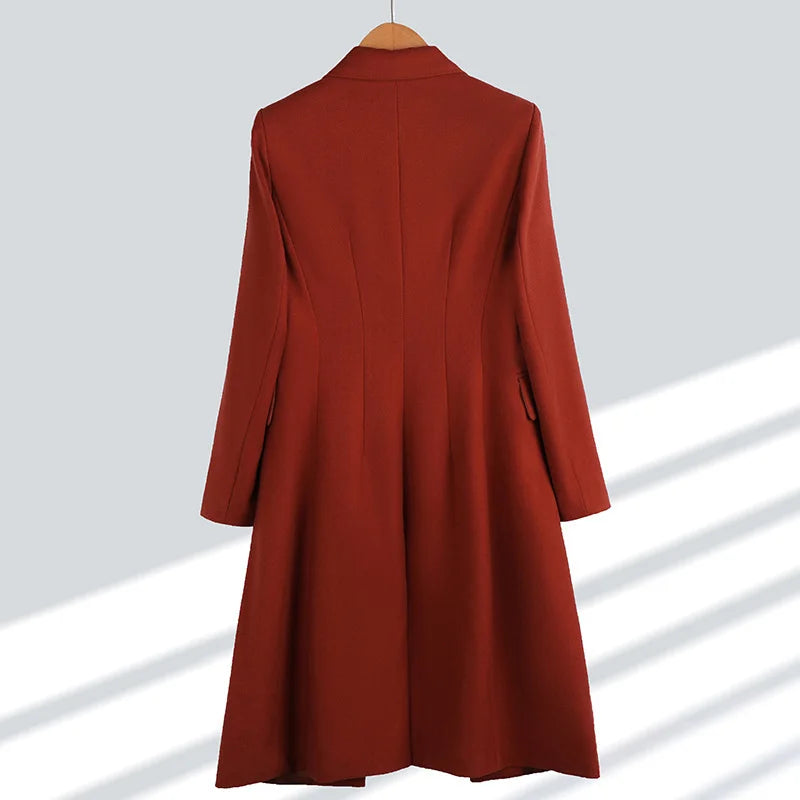 Stilla | Halv Lang Trenchcoat Med Reverkrave