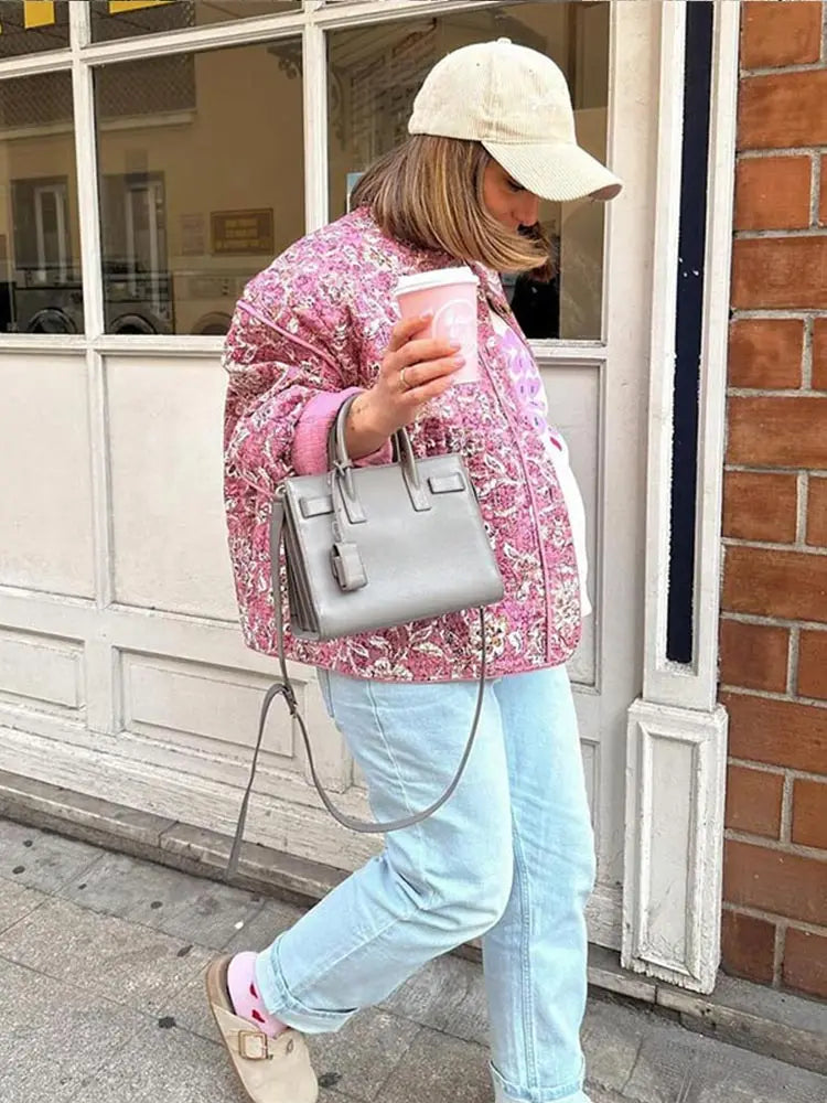 Stilla | Jakke Trend Med Blomster Mønster