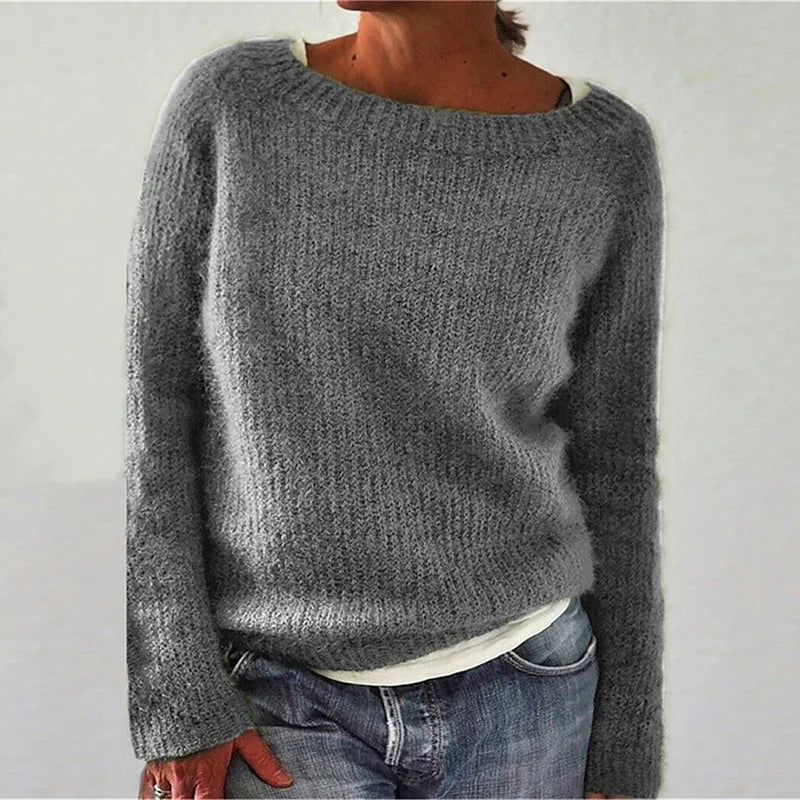 Stilla | Løs Strikkeboot Hals Pullover