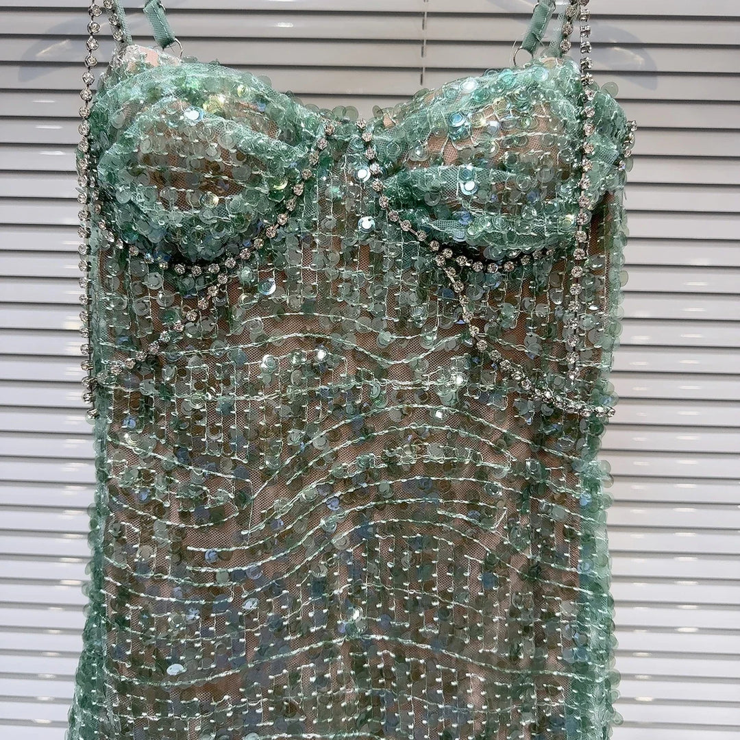 Stilla | Pynte Grøn Bustier Kjole