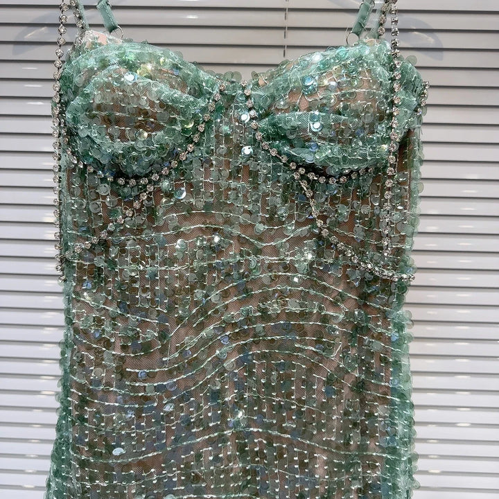 Stilla | Pynte Grøn Bustier Kjole