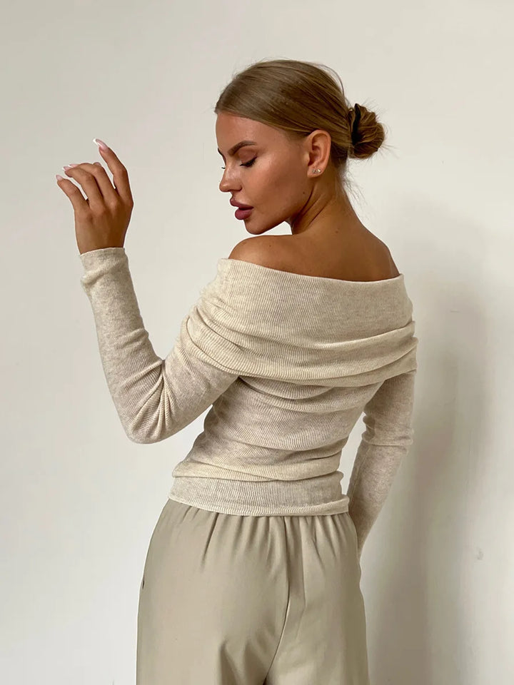 Stilla | Cashmere Trøje Med Bare Skuldre