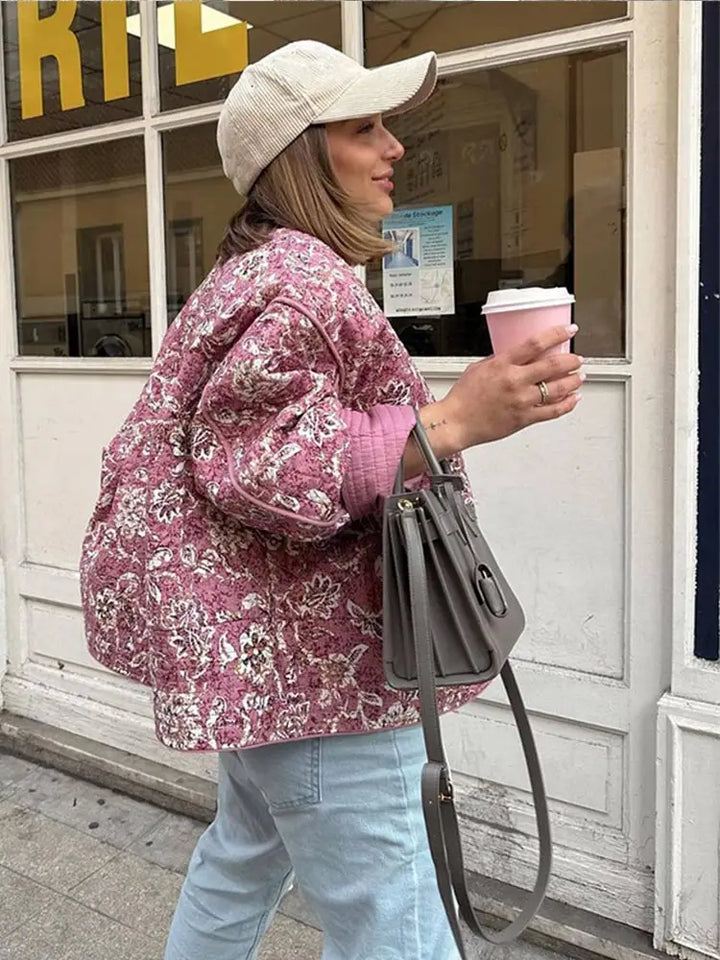 Stilla | Jakke Trend Med Blomster Mønster