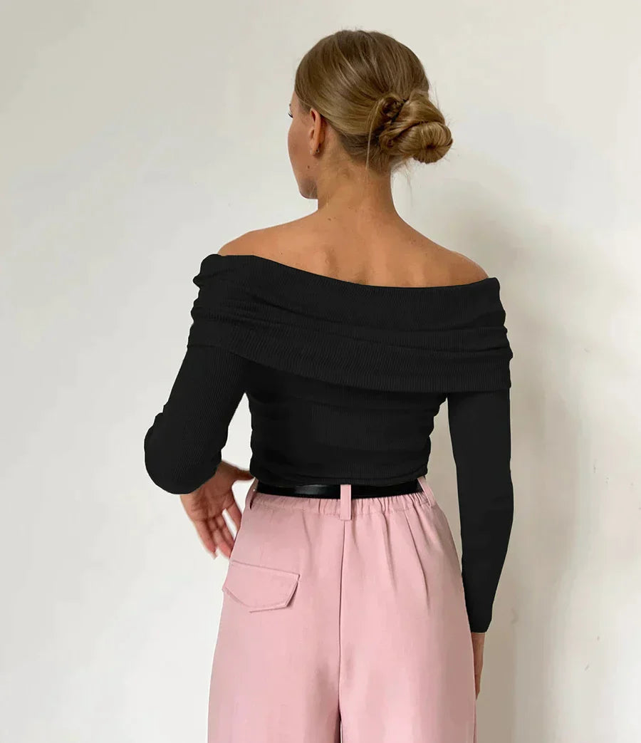 Stilla | Cashmere Trøje Med Bare Skuldre