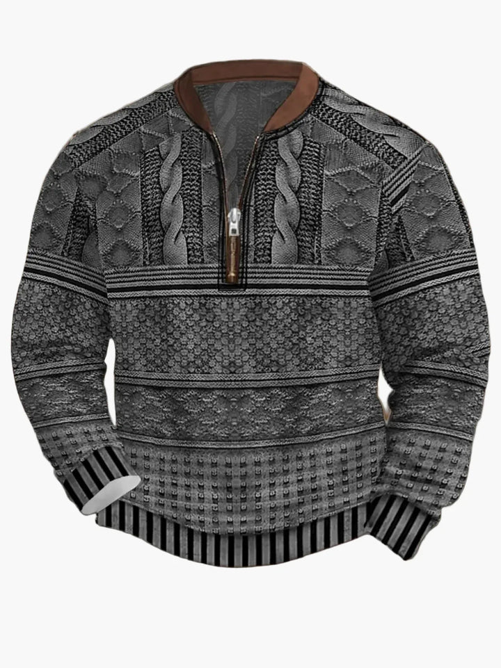 Stilla | Strikpullover med Lynlås - Moderne Fritidslook til Efterår og Forår