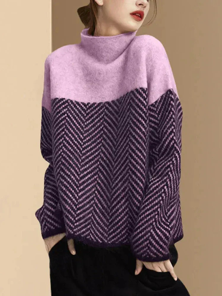 Stilla | Stribet Sweatshirt Uden Krave