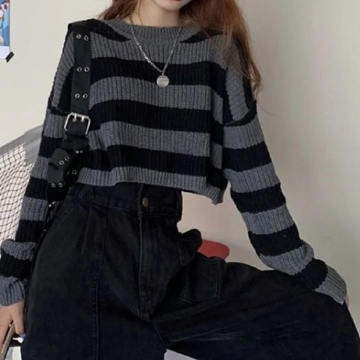 Stilla | Elegant Stribet Pullover Til Kvinder