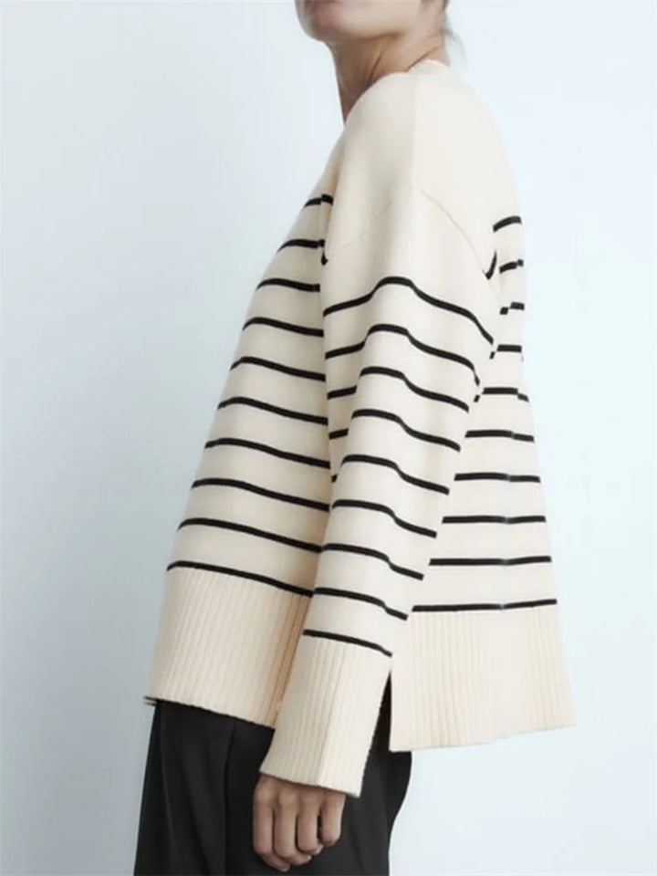 Stilla | Stribet Couture-strikpullover