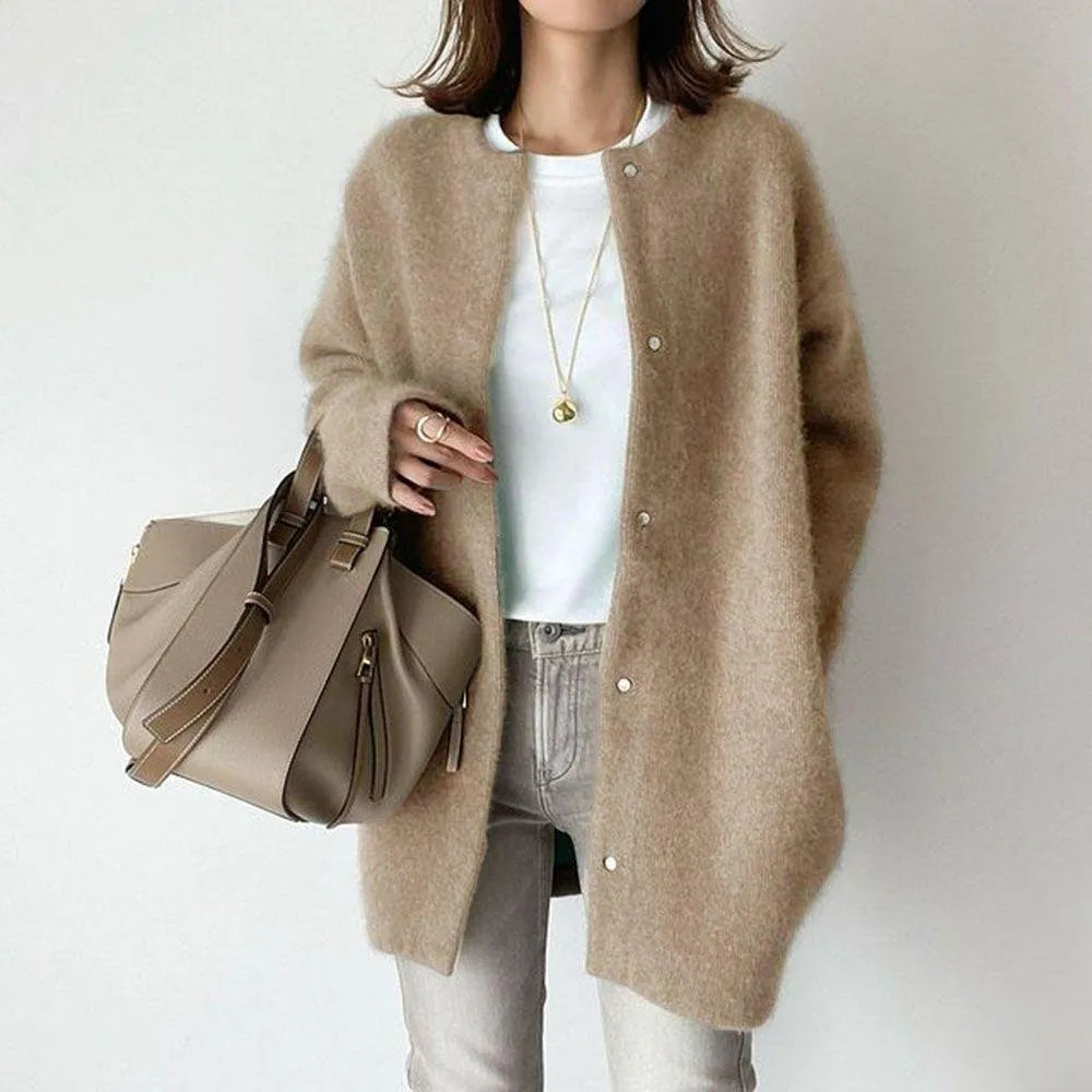 Stilla | strikket cardigan med knaplukning foran