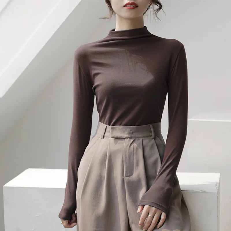 Stilla | Rullekrave sweater Durk til damer