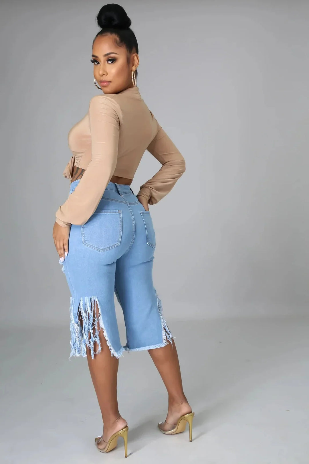 Stilla | Rippede Denimshorts