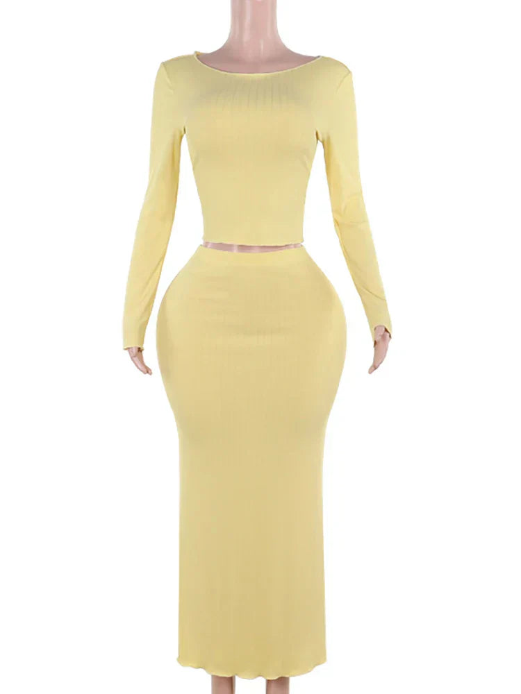 Stilla | Elegant Crop Top og Nederdel