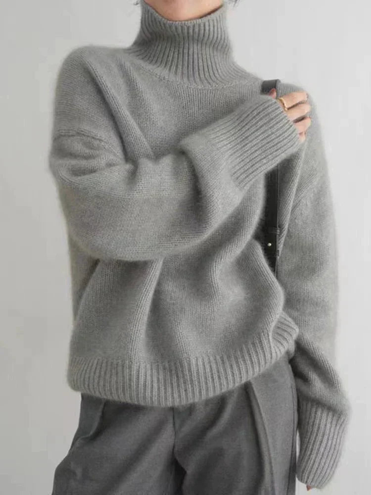 Stilla | Komfortabel rullekrave sweater lavet af strik