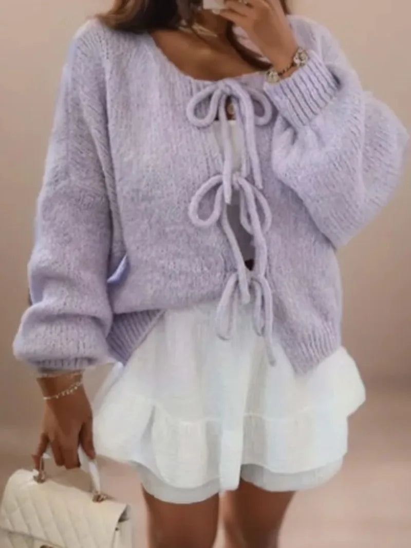 Stilla | Cardigan med knude detaljer