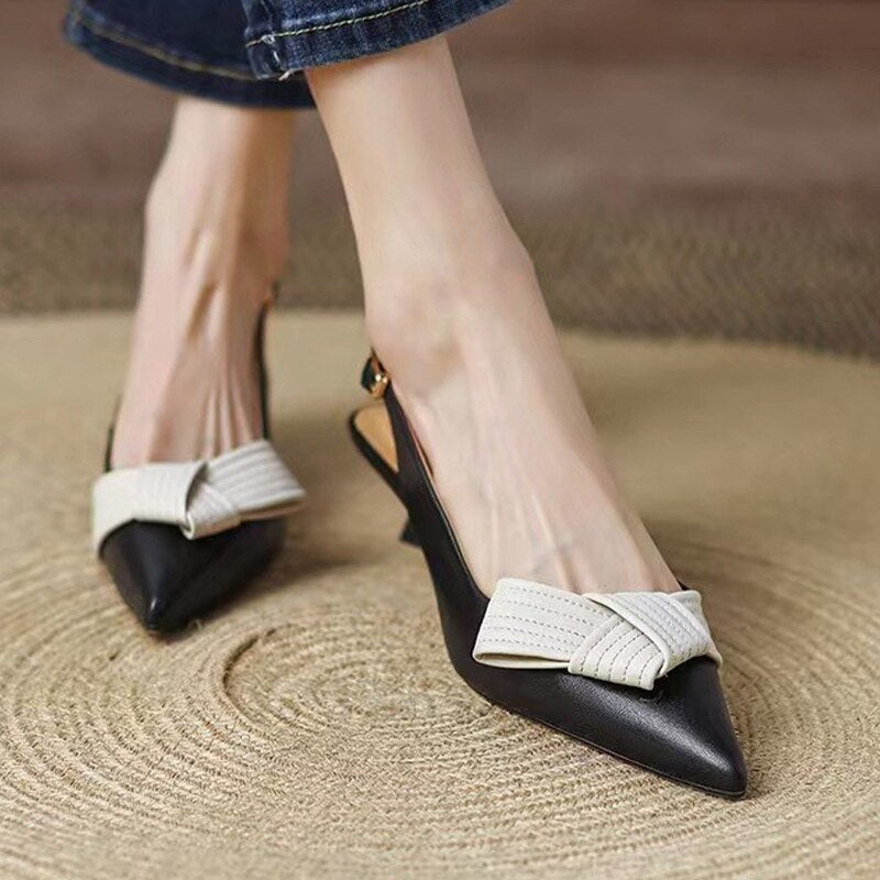 Stilla | Slingback Pumps Med Spids Tåhætte