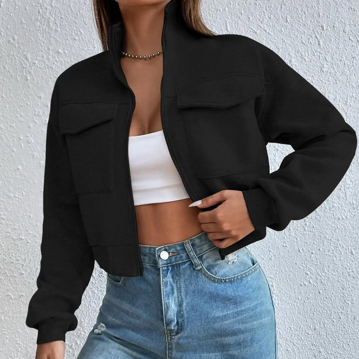Stilla | Elegant Crop Top Med Lynlås