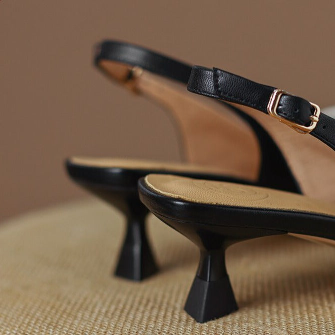 Stilla | Slingback Pumps Med Spids Tåhætte