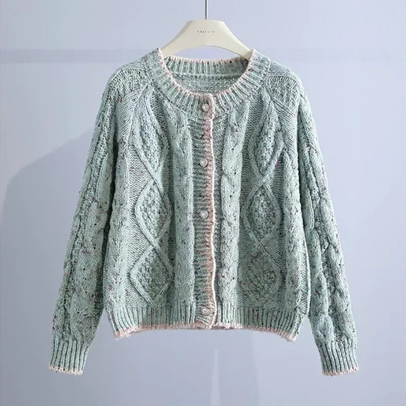 Stilla | Strikpullover Med Enkel Knaplukning Til Damer