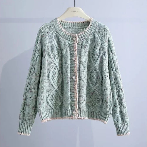 Stilla | Strikpullover Med Enkel Knaplukning Til Damer