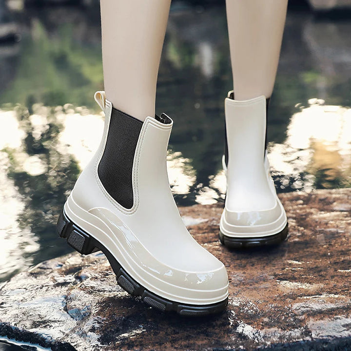 Stilla | Gummistøvler Vandtætte Korte Ankler Slip-on med Grip Sål