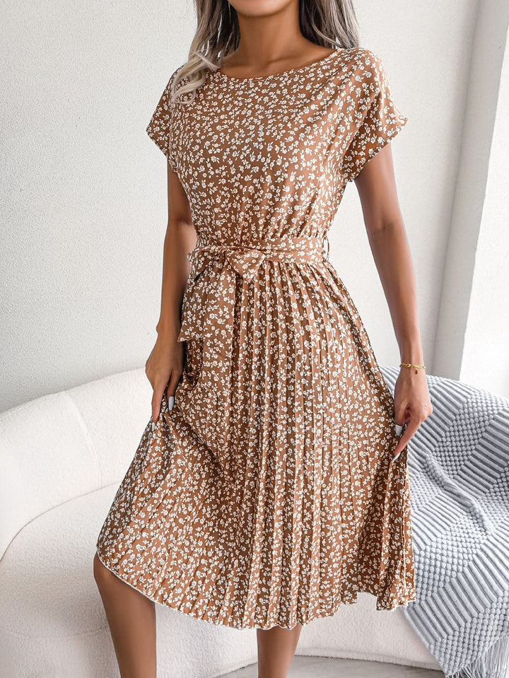 Stilla | Blomstret Plisseret Kjole