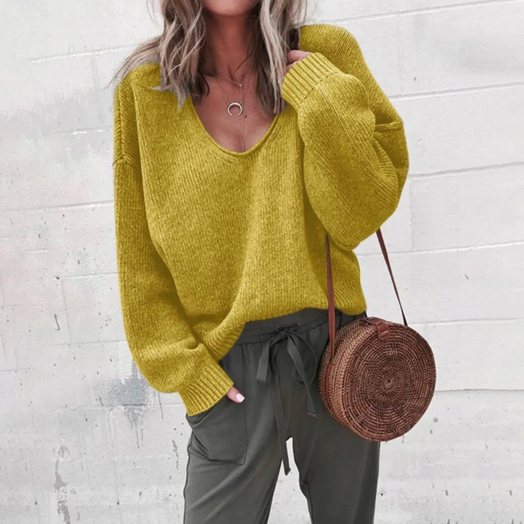 Stilla | Elegant damepullover med V-udskæring