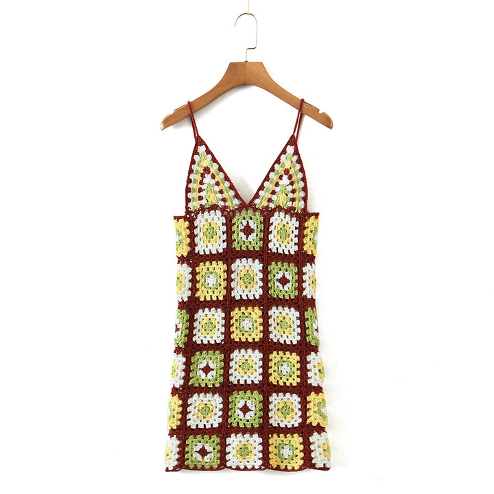 Stilla | Boho Hæklet Sling Kjole