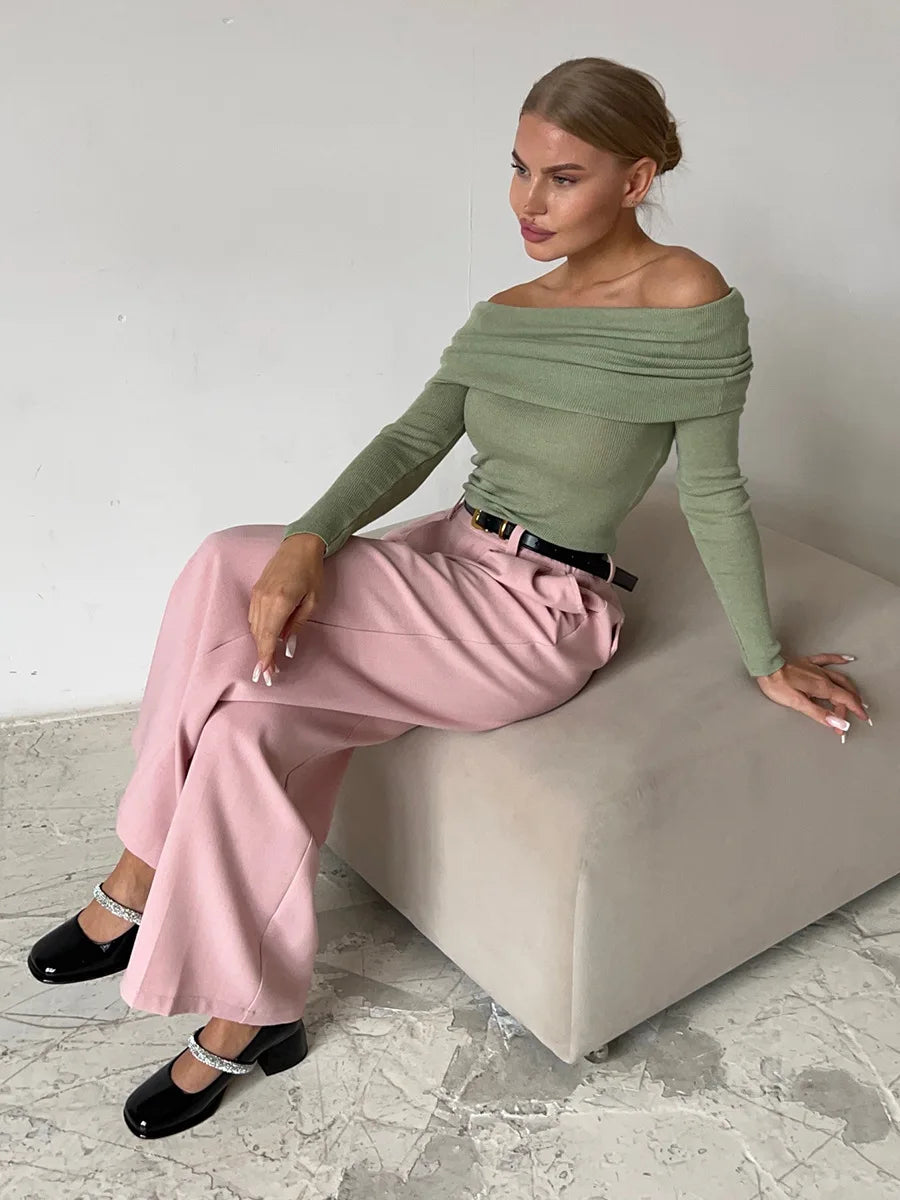 Stilla | Cashmere Trøje Med Bare Skuldre