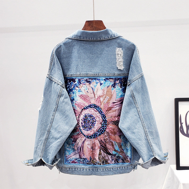 Stilla | Oversized Stor Jeansjakke