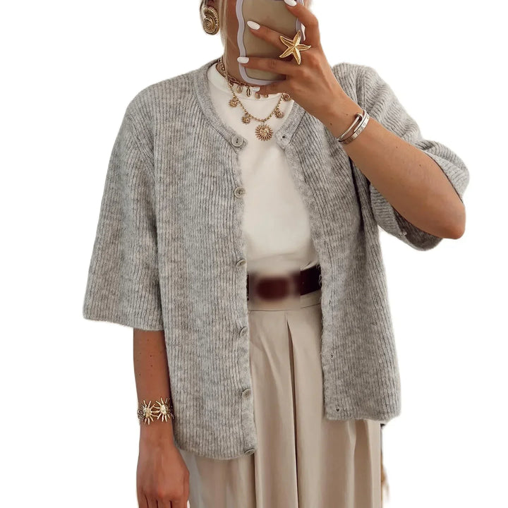 Stilla | Pastel Farvet Cozy Strikjakke