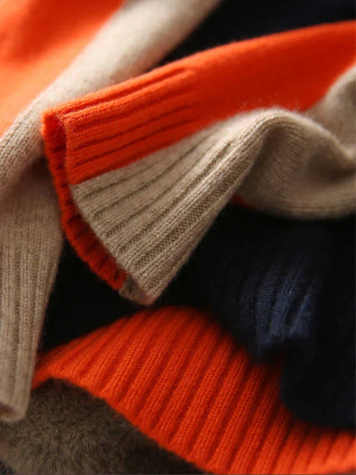 Stilla | Pullover med dristige blokfarver