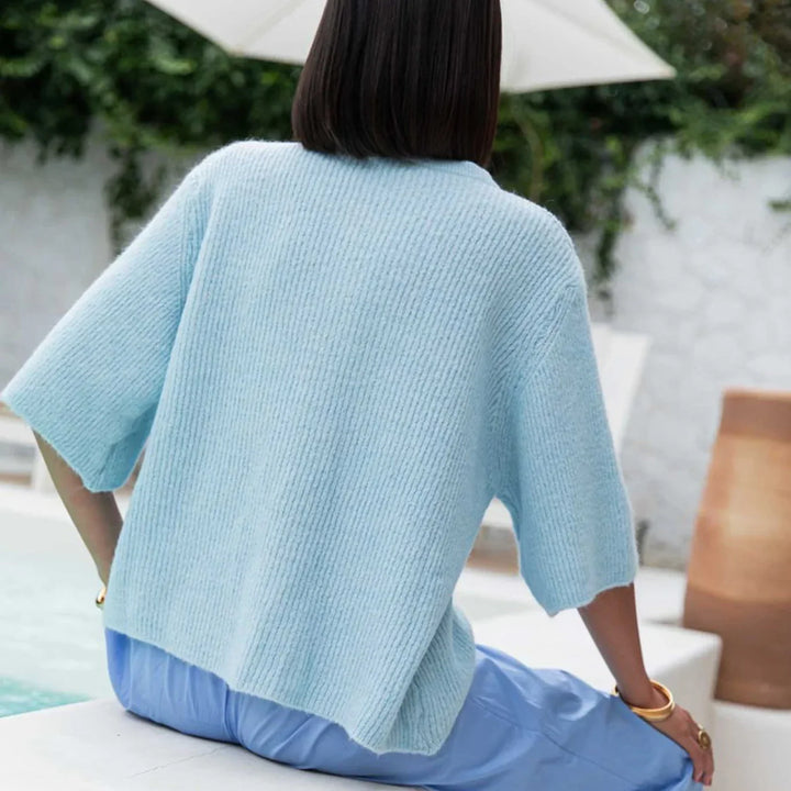 Stilla | Pastel Farvet Cozy Strikjakke