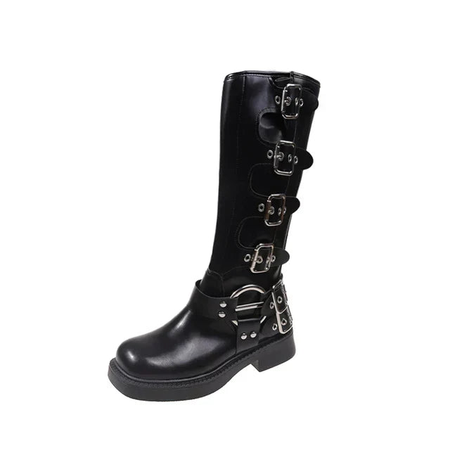 Stilla | Elegante Knieb Hohe Plateauboots