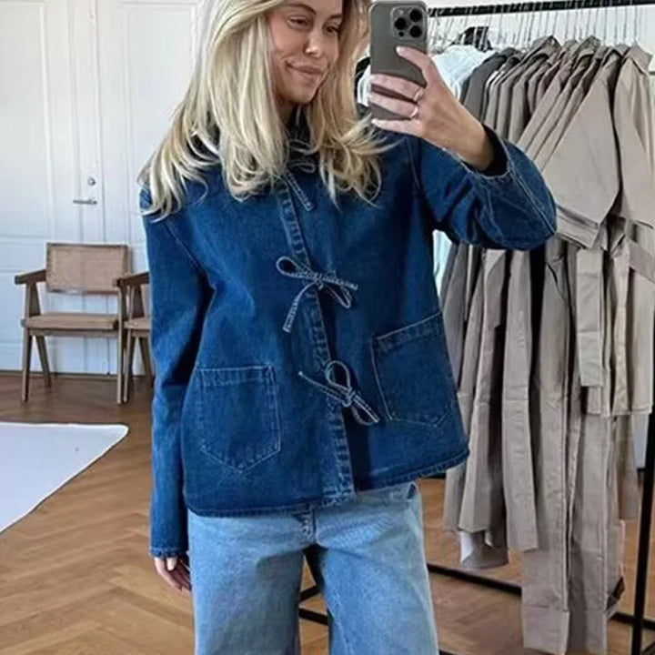 Stilla | Jeansjakke Med Knude