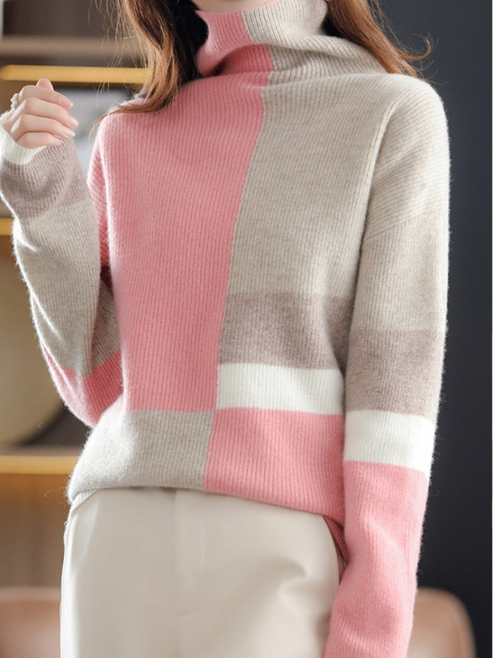 Stilla | Mønstret sweater med høj hals