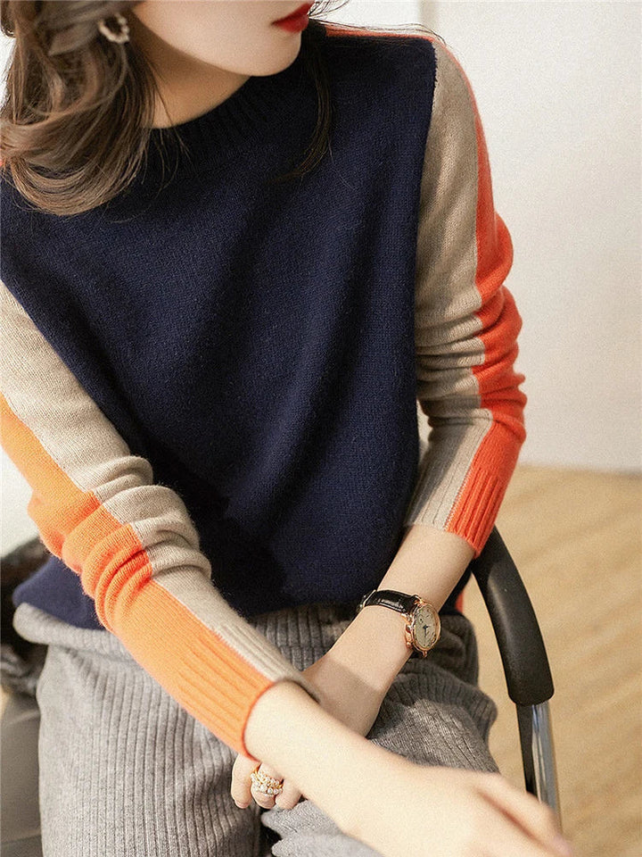 Stilla | Pullover med dristige blokfarver