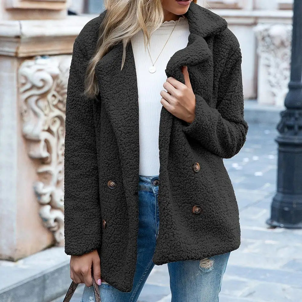 Stilla | Teddyjakke Brun Blød og Trendy