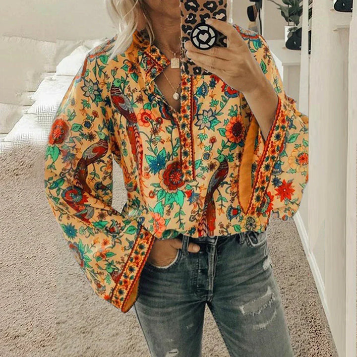 Stilla | Bluse Bohème Med Blomsterprint
