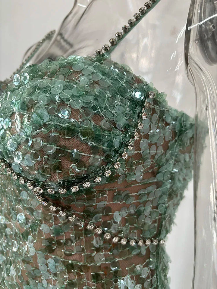 Stilla | Pynte Grøn Bustier Kjole