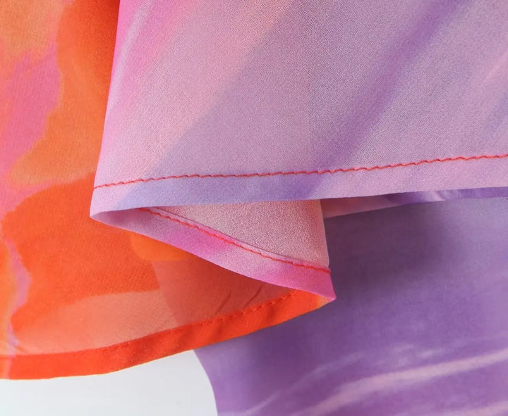 Stilla | En Skulder Orange Gradient Kjole