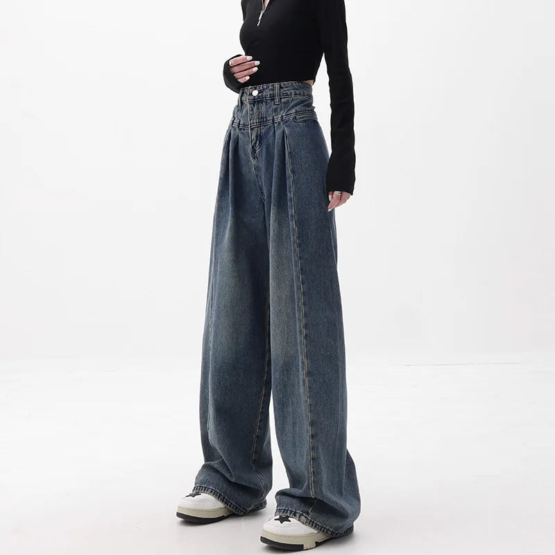 Stilla | Højtaljede Jeans Med Brede Ben