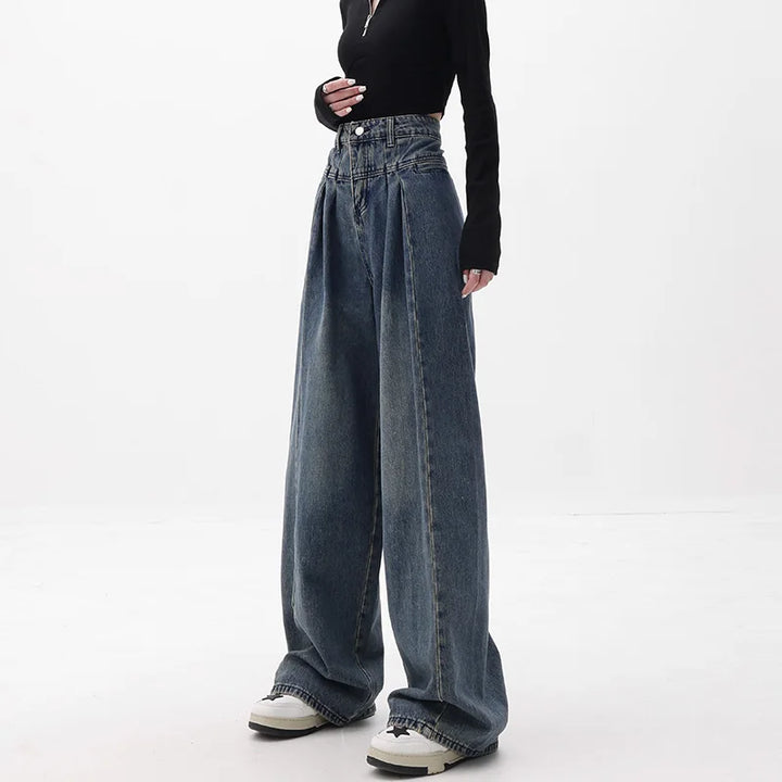 Stilla | Højtaljede Jeans Med Brede Ben
