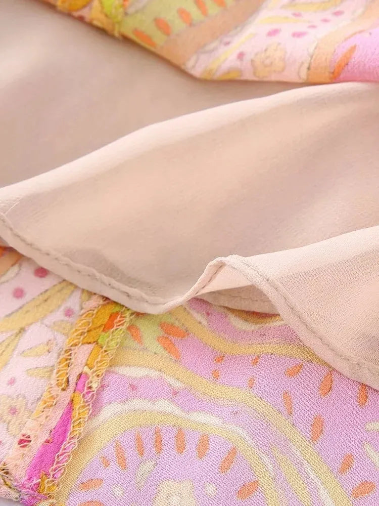 Stilla | Paisley Skater Stil Udskaaret Kjole