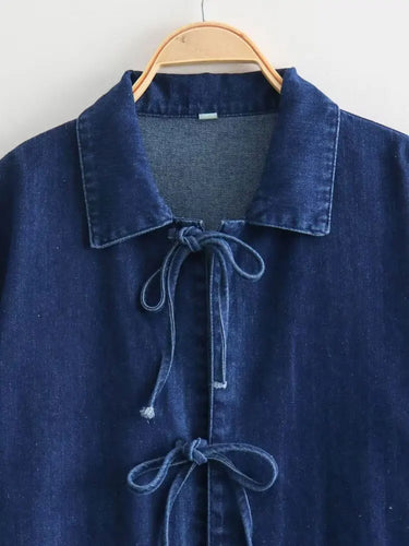 Stilla | Jeansjakke Med Knude
