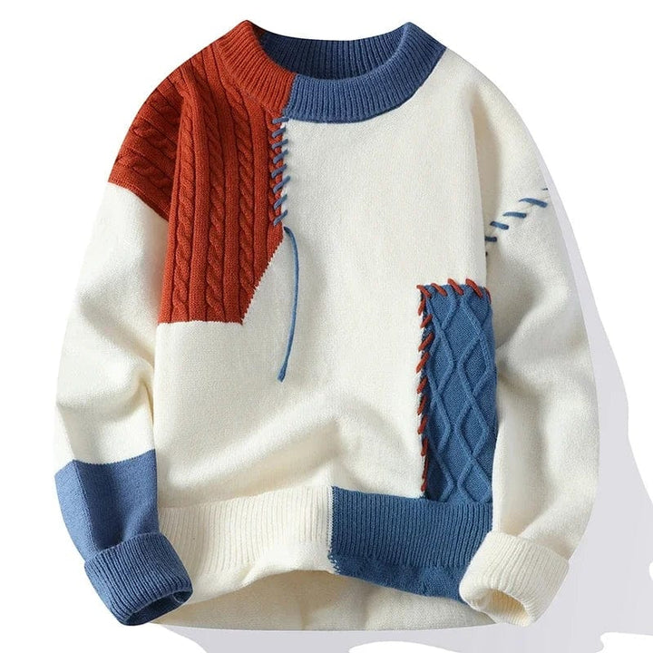 Stilla | Patchwork Strikpullover