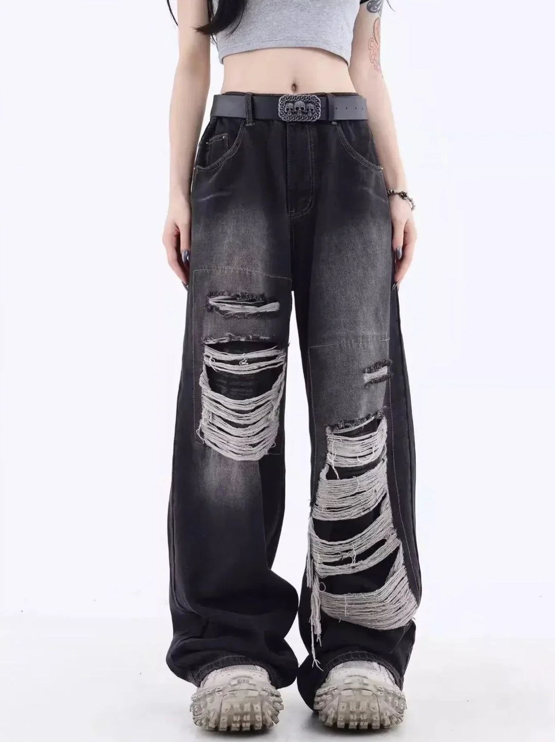 Stilla | Løse Rippede Jeans