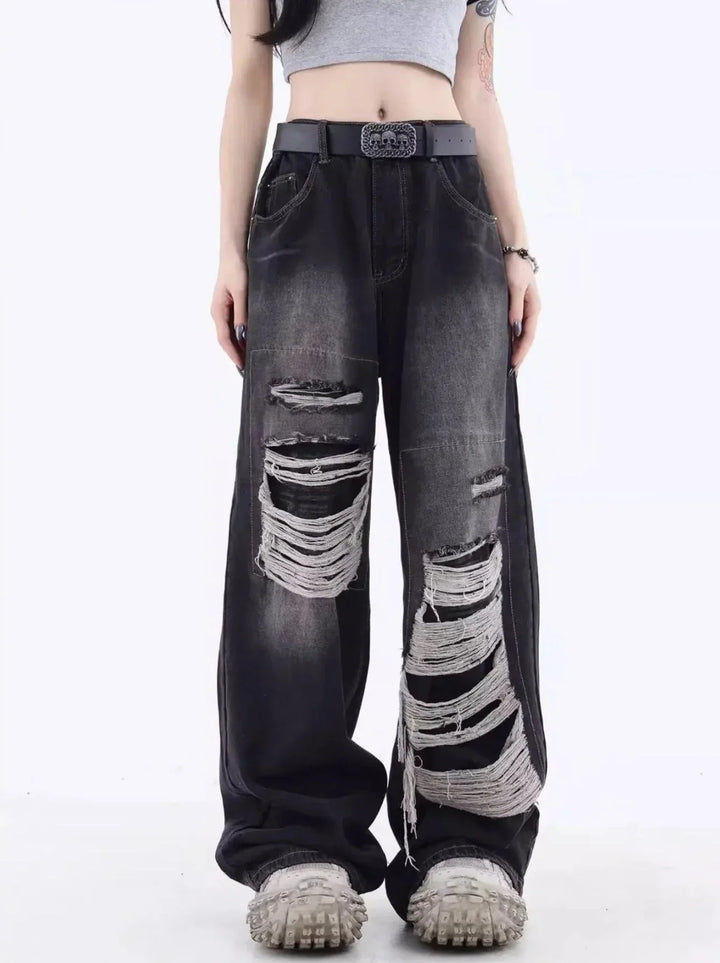 Stilla | Løse Rippede Jeans