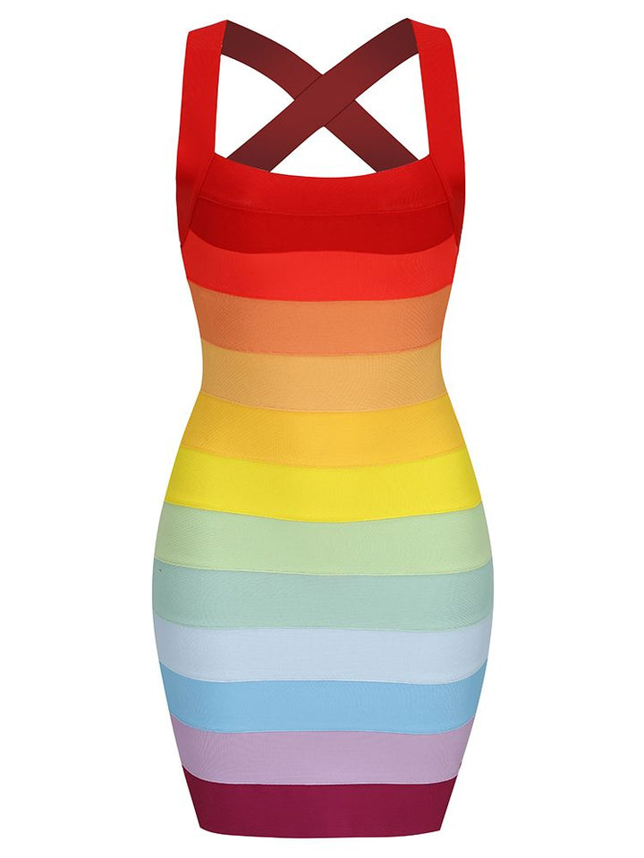 Stilla | Regnbue Bandage Kjole
