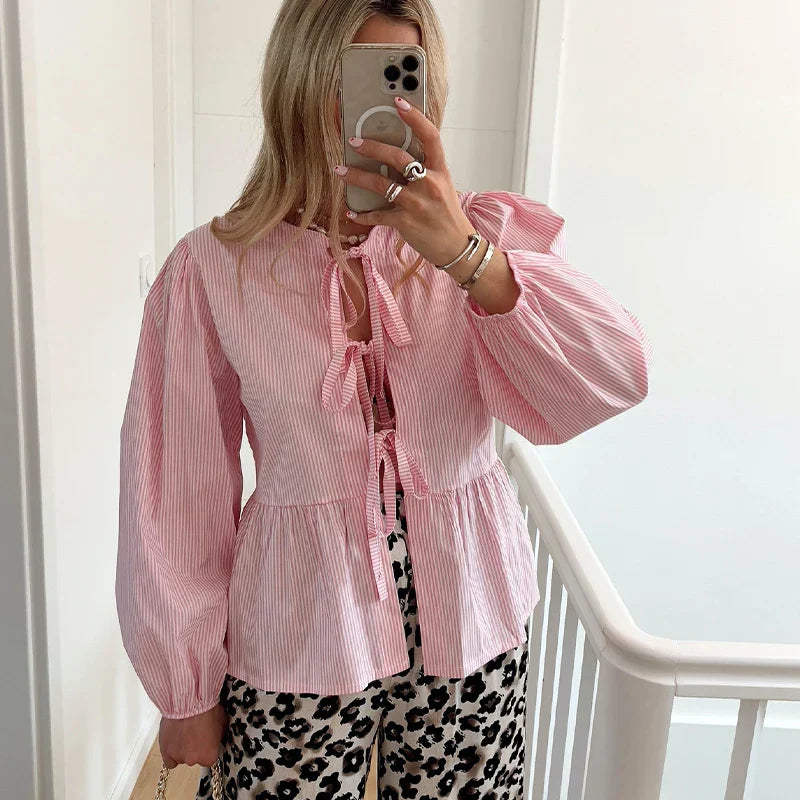 Stilla | Elegant Skjorte Med Knude