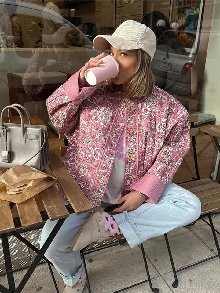 Stilla | Jakke Trend Med Blomster Mønster